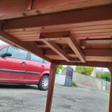 Round table in cherry tree and 4 chairs