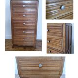 chest of drawers oak five drawers 1950s