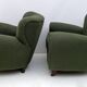 Paire de fauteuils Art Déco en tissu bouclé vert attribués à Guglielmo Ulrich, années 1940