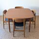 Table carrée teck scandinave extensible années 60