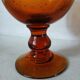 8 amber bubble wine glasses