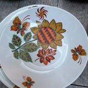Vintage porcelain plate from Tuileries with exclusive AUBUSSON decoration.