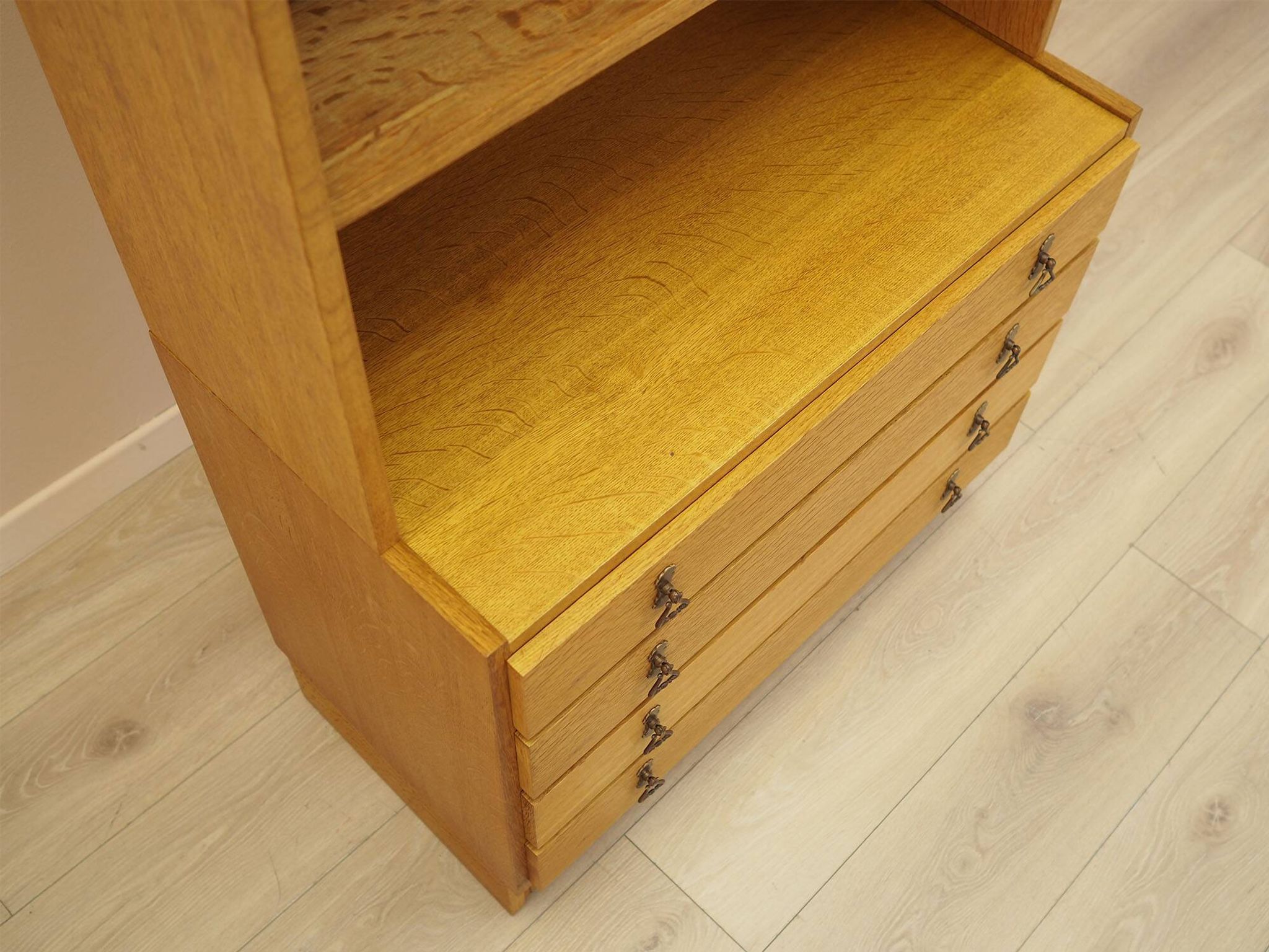 Danish Oak Bookcase with Drawers, 1960s