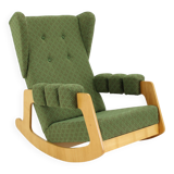 1970s Large Rare Brutalist Rocking Chair, Czechoslovakia