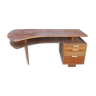 Teck and oak boomerang desk