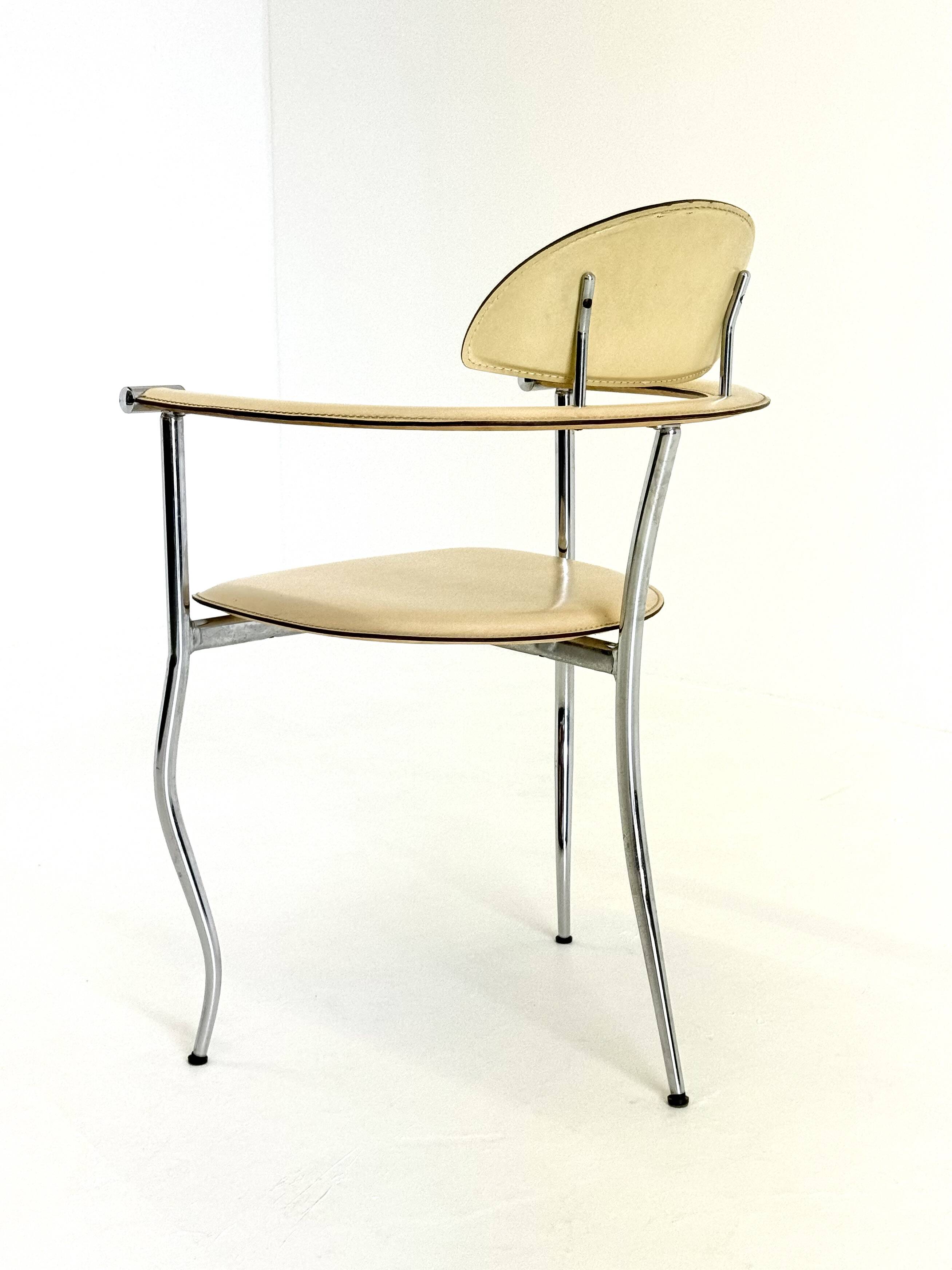 Set of yellow Marilyn Stiletto dining chairs Arrben Italy