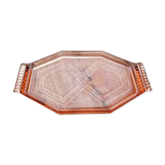 Pink glass dish
