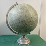 Globe G Thomas in aluminum world map 1950