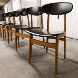 Set of 6 chairs Scandinavian oval back
