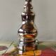Grand pied de lampe vintage en verre mercuré - 1960.
