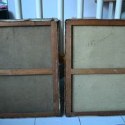 Lot of two oil portraits from the early 20th century by Laurent Delhief