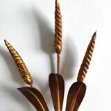 Pair of wall lights with ears of wheat decor