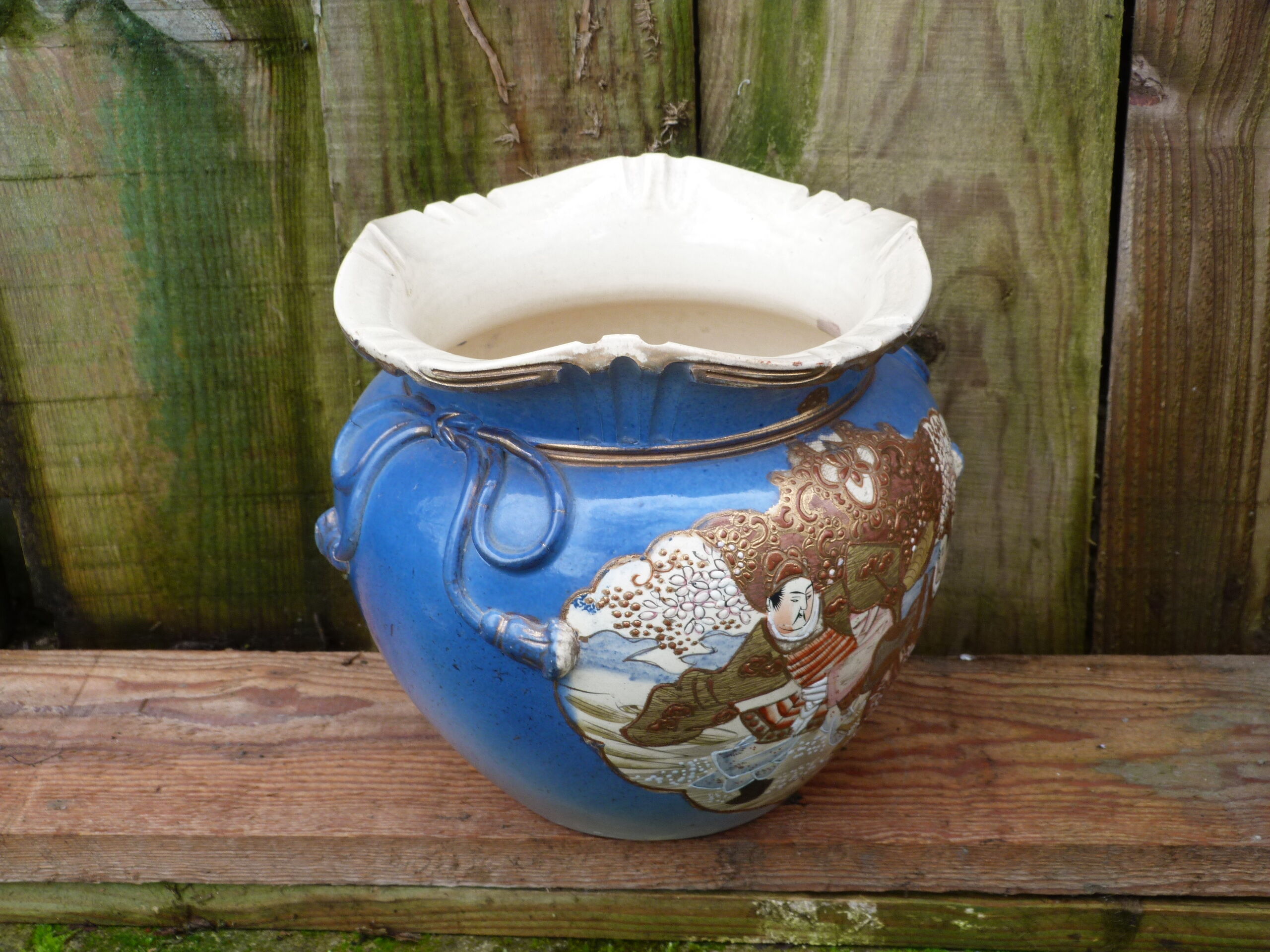 Japan vase satsuma enamelled pottery