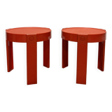 Pair of Prisunic side tables, bedside tables, 1970s