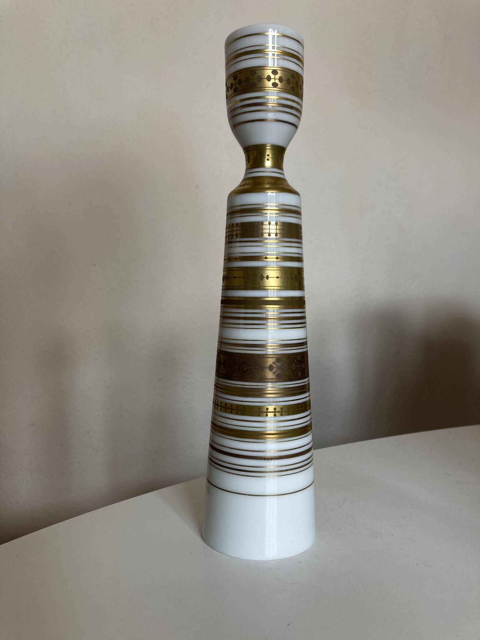 Bjorn Wiinblad candle holder Scandinavian Four Colors series Rosenthal 1960 numbered