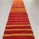 Old Turkish narrow Kilim Runner 405x49 cm shabby chic, vintage kelim