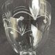 5 Blown, cut and engraved crystal water glasses