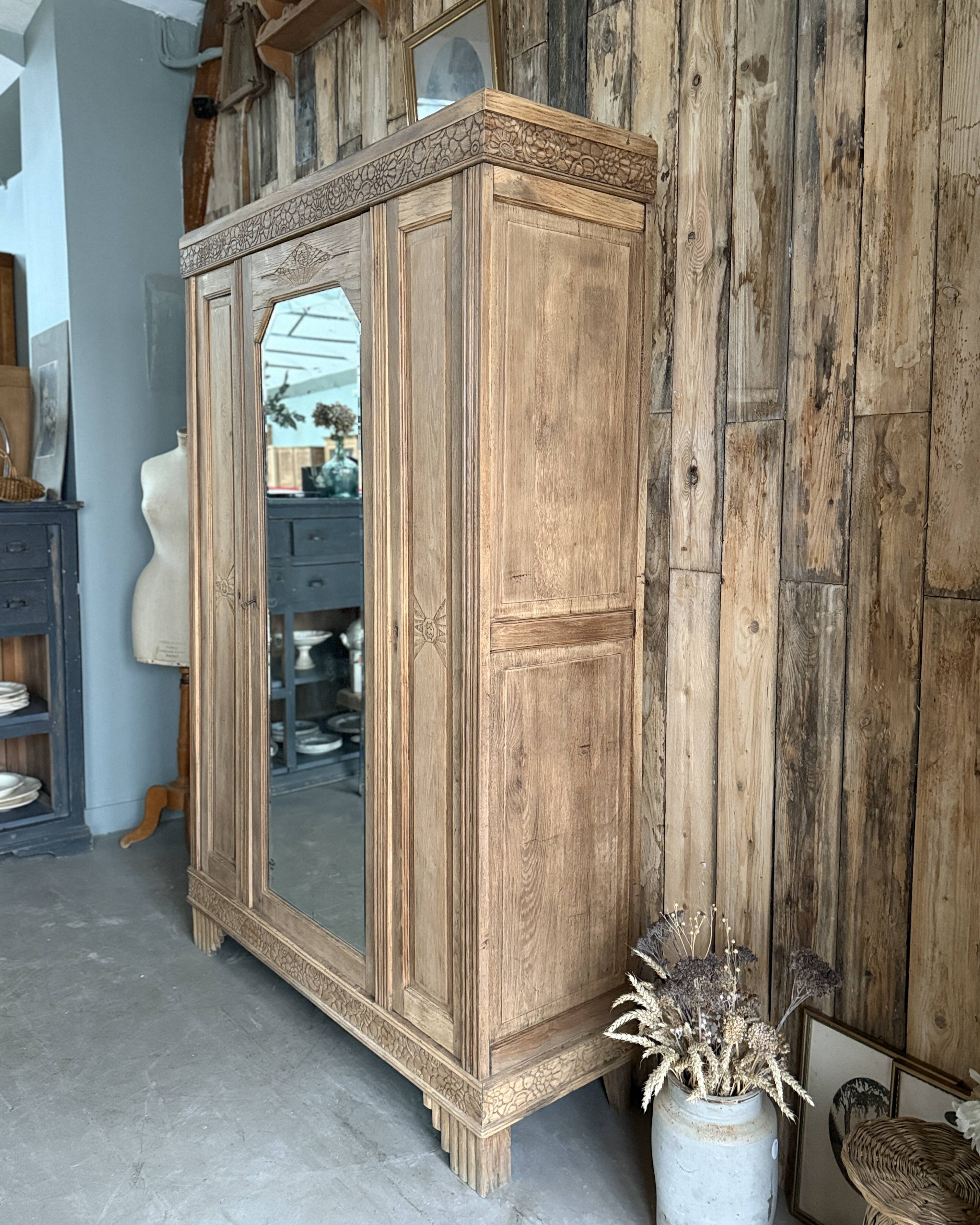 Armoire Art Déco en chêne (rénovée)