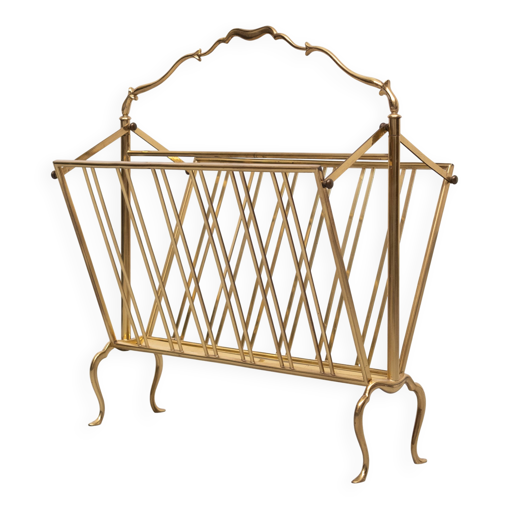 Brass Magazine holder Maison Baguès 1950s France