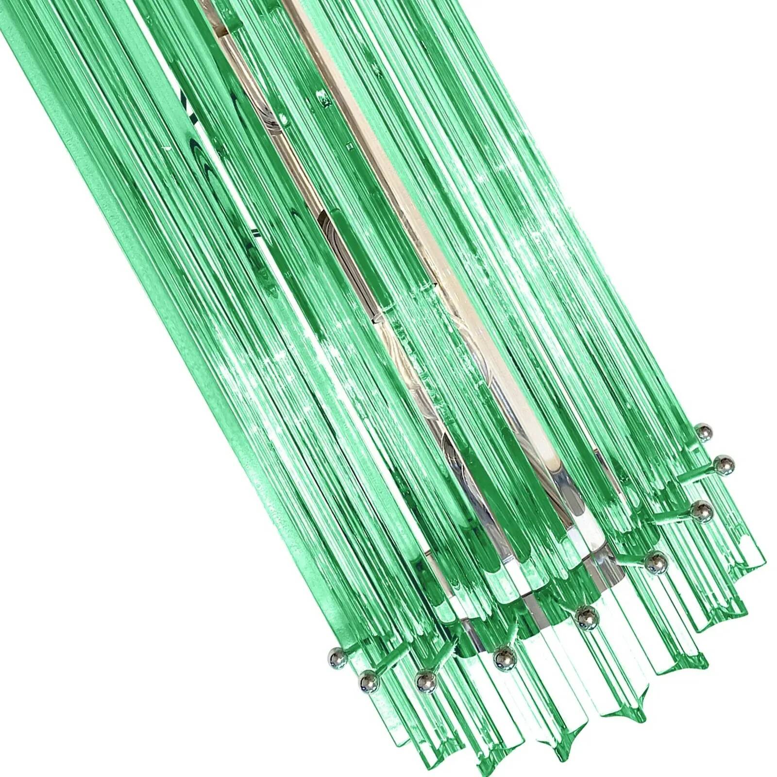 Pair of Contemporary Green “Wather Triedro” Murano Glass Wall Sconces