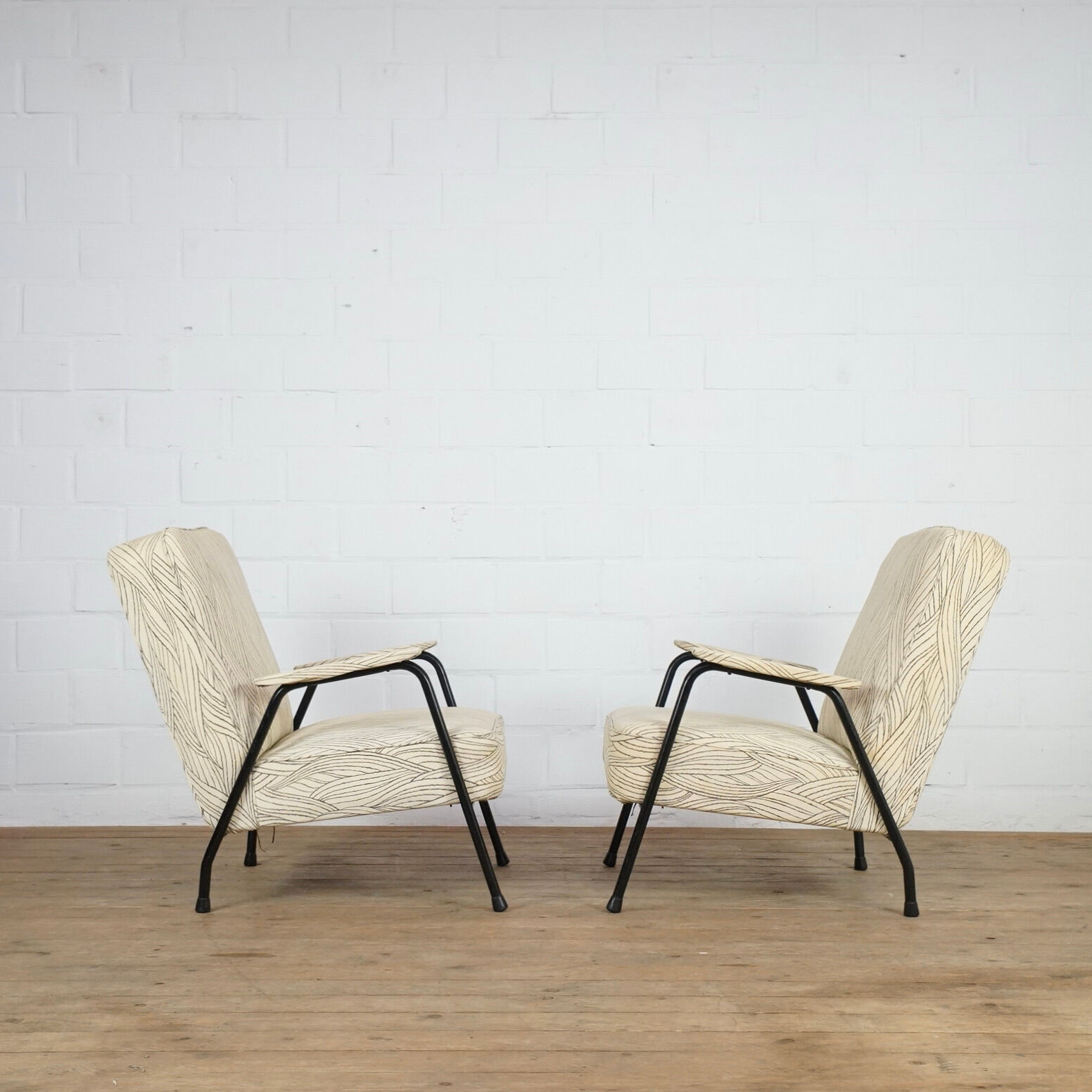 Set of two rare Pierre Guariche lounge chairs for Trefac Belgium