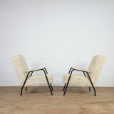 Set of two rare Pierre Guariche lounge chairs for Trefac Belgium