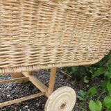 Rattan basket cradle