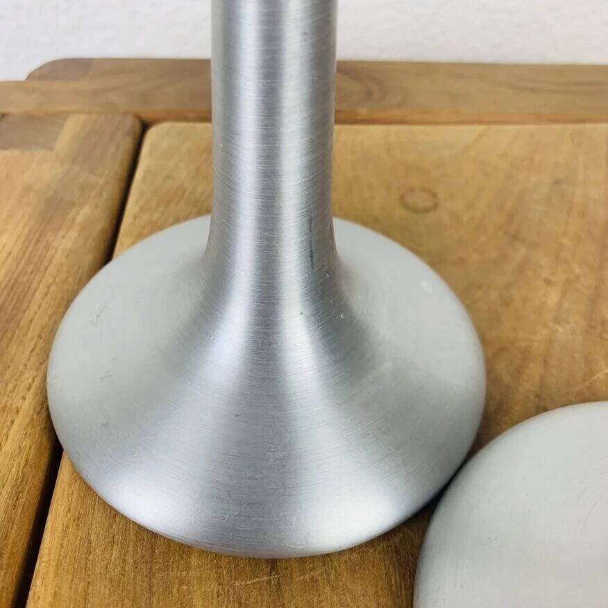 Pair of aluminium candle holders Kagla by Carl Ojerstam for Ikea