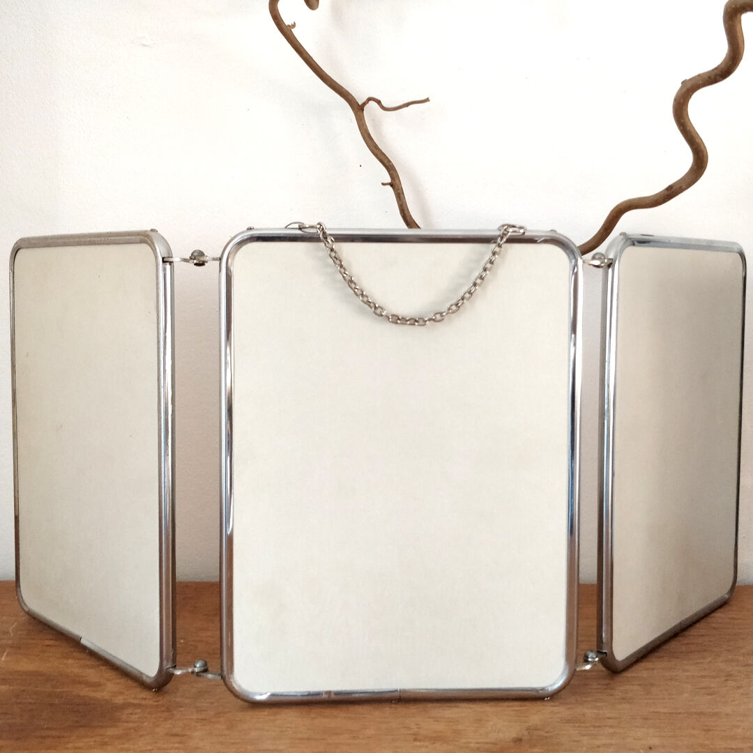 Barber triptych mirror 60x24cm