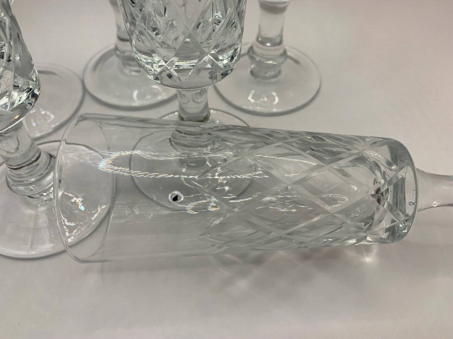 Vintage champagne flutes