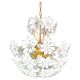 Fantastic Sputnik white Murano glass flowers chandelier, 1980s