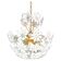 Fantastic Sputnik white Murano glass flowers chandelier, 1980s