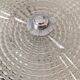 Round vintage ceiling light with metal support
