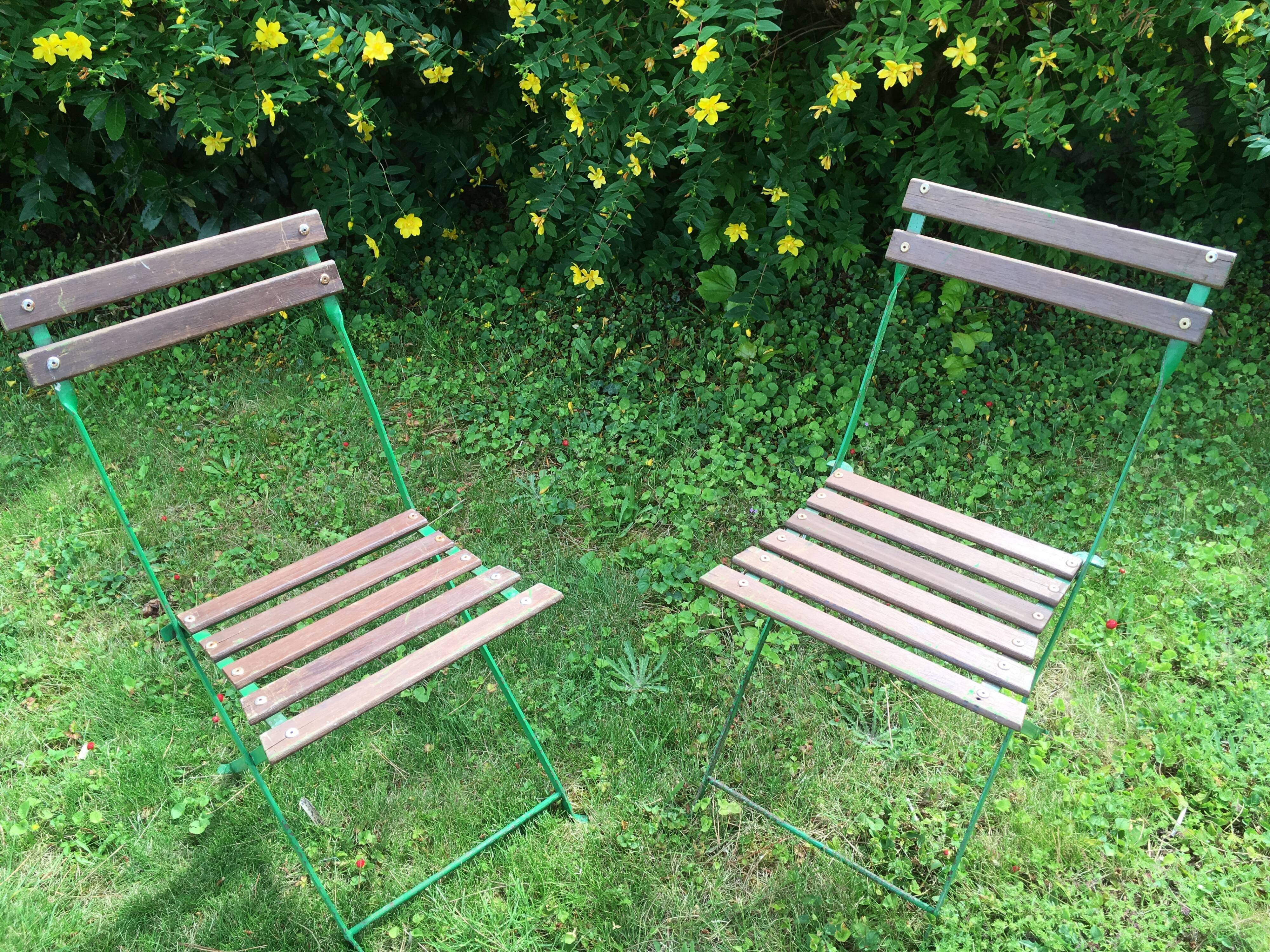 Lot de 2 chaises pliantes de jardin 70’s
