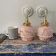 Pair of newly electrified art deco wall lamps