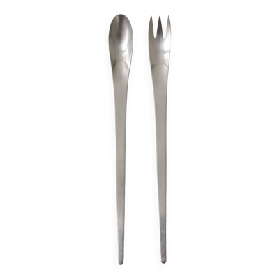 Couverts à salade Arne Jacobsen pour Georg Jensen, 1970