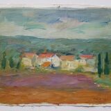 Painting by Nagao Usui "The Houses"