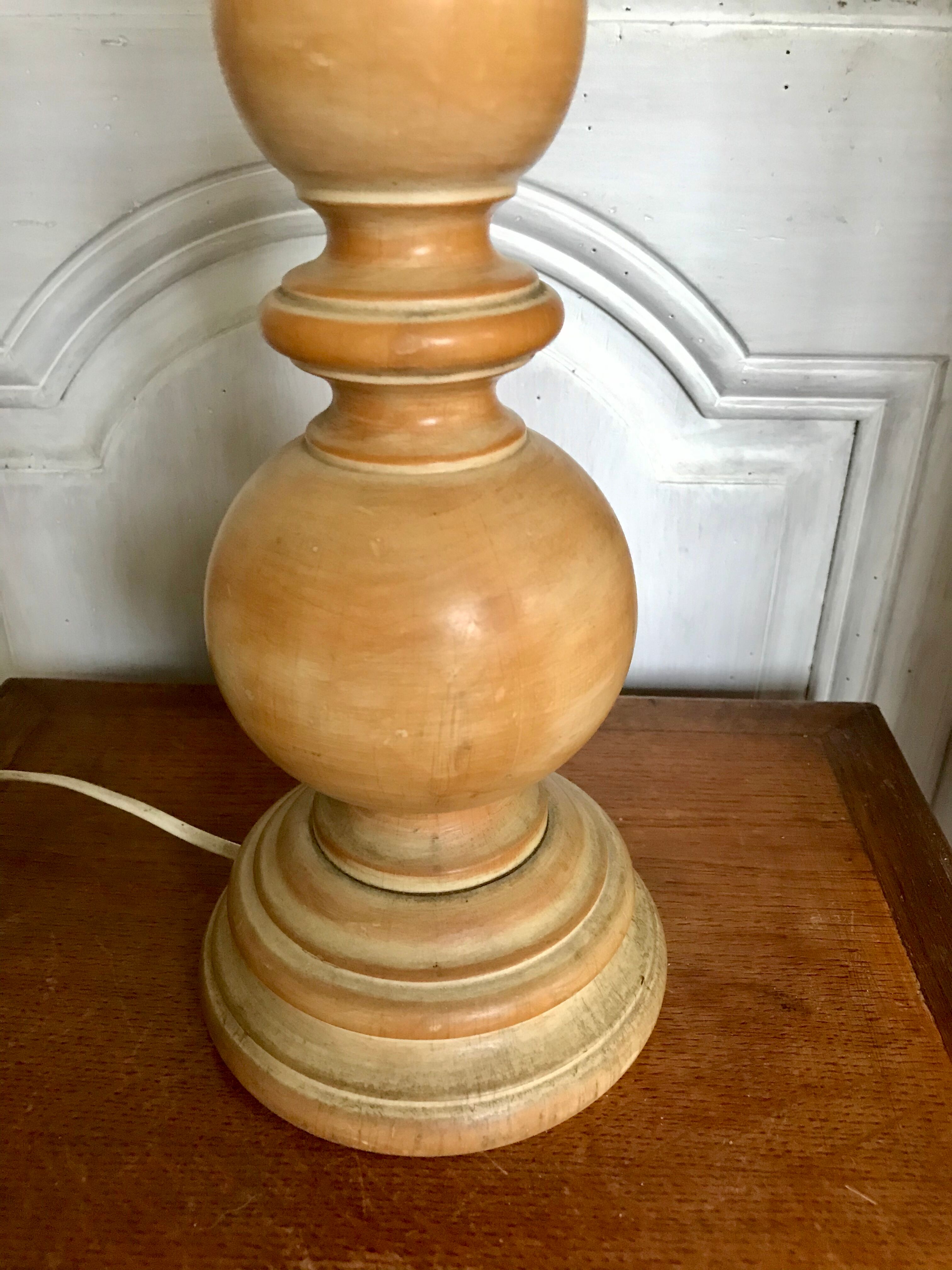 Vintage wooden lamp foot