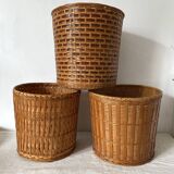 Bamboo pot holders, large size, set of 3