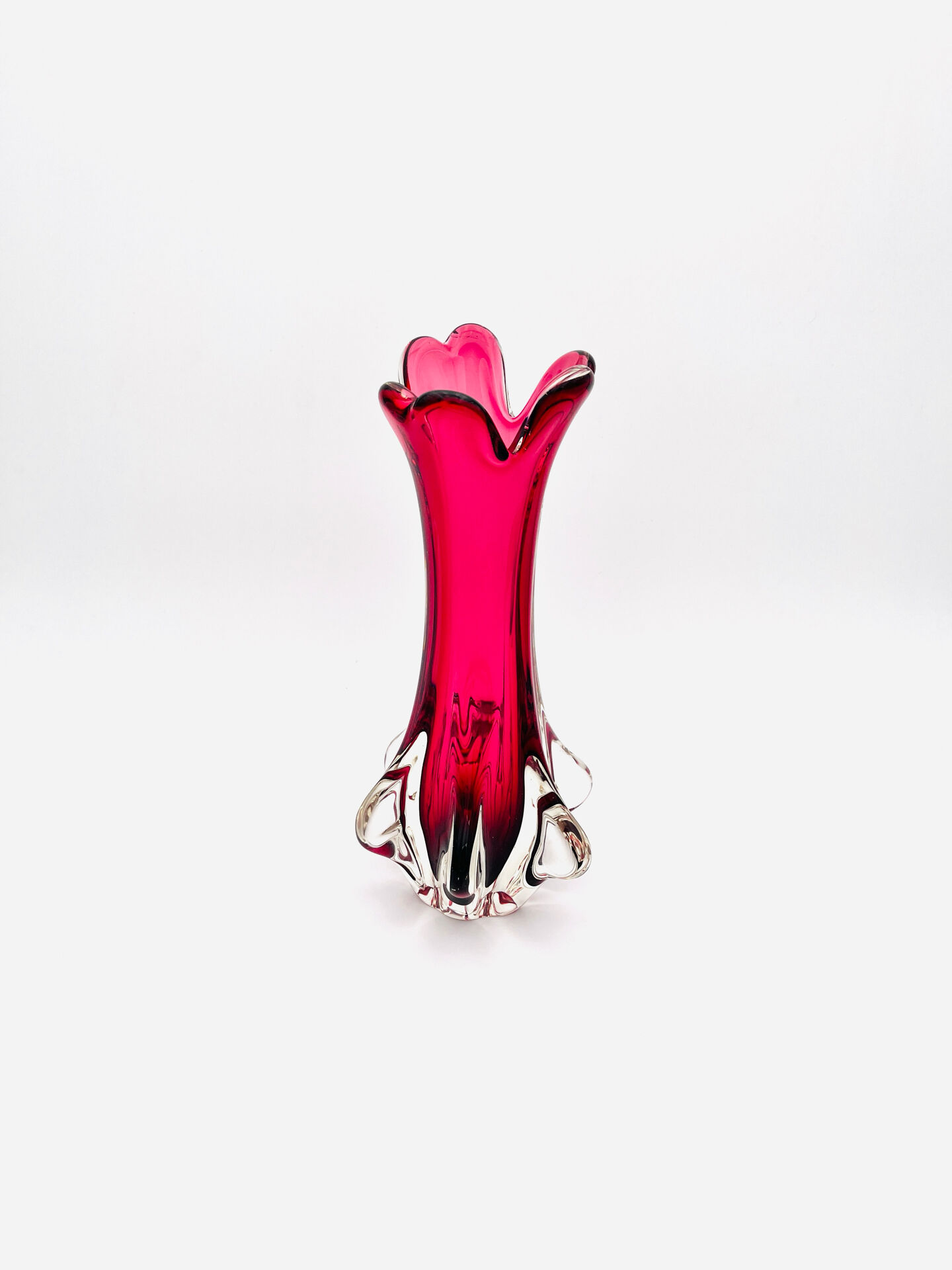 Grand Murano Vase "Chambord" – Fratelli Toso – Sommerso Ruby - 1960