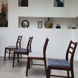 Set of 4 Scandinavian chairs in Rio rosewood