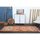 1970s Turkish Oushak Handmade Wool Cotton Orange Runner Rug 95x254
