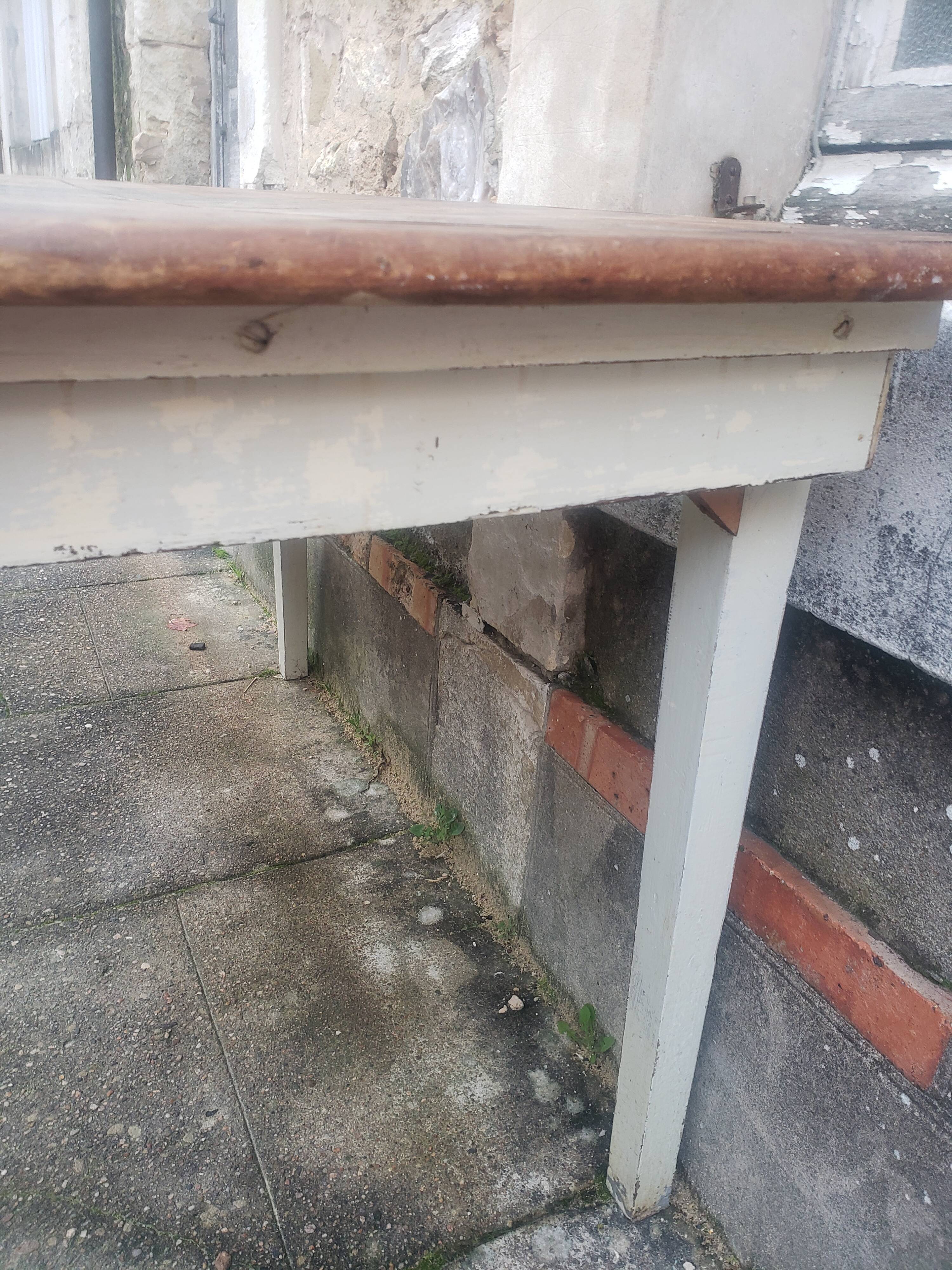 Natural patina farm table