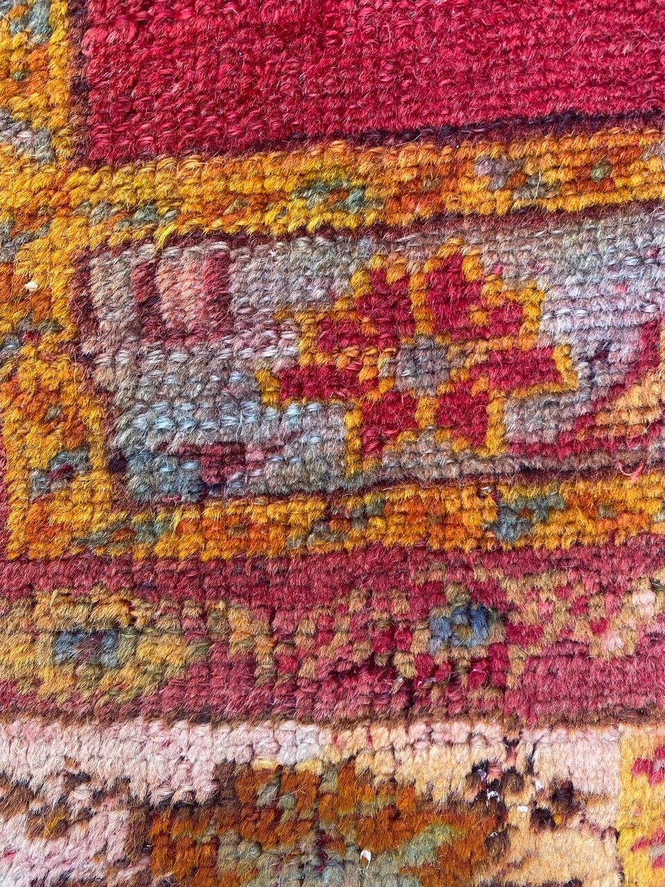 Old Turkish carpet Anatolia handmade 105x135 cm