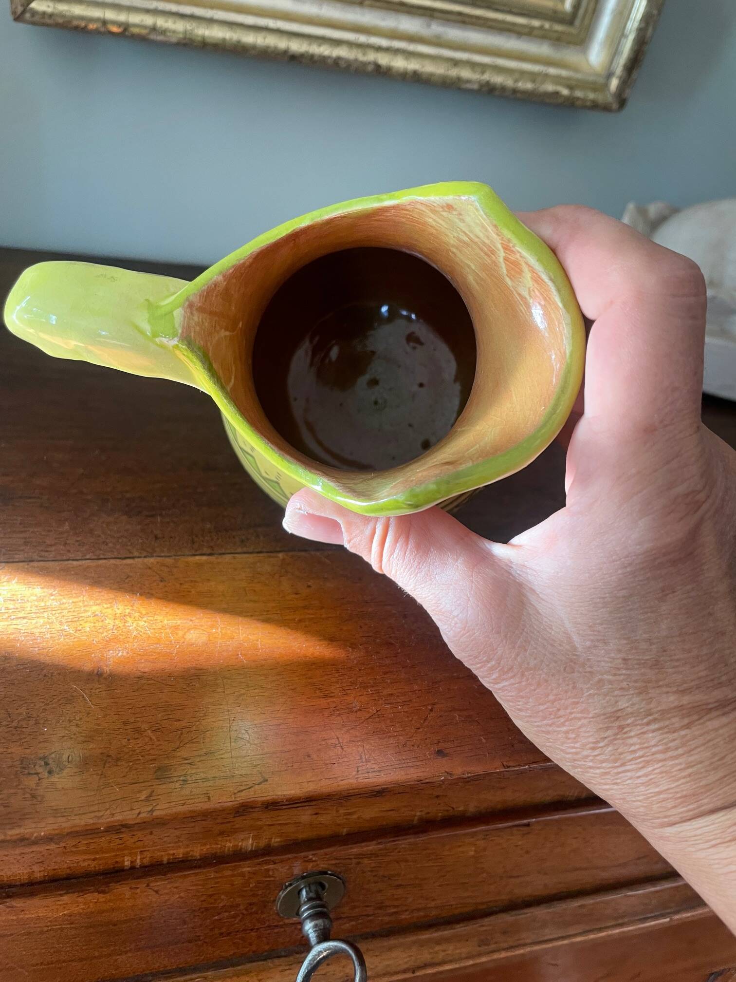 Safi pitcher handmade pottery Serghini Morocco signed