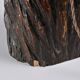 Owl table lamp in carved wood by BEAL, circa 1970.