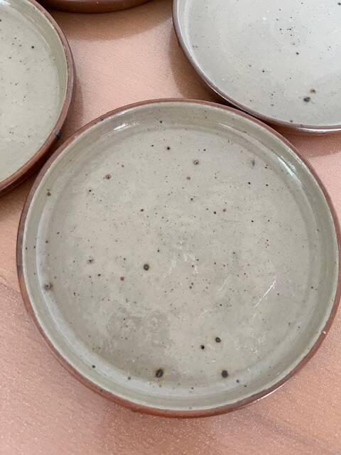 Set of 12 stoneware dinner plates