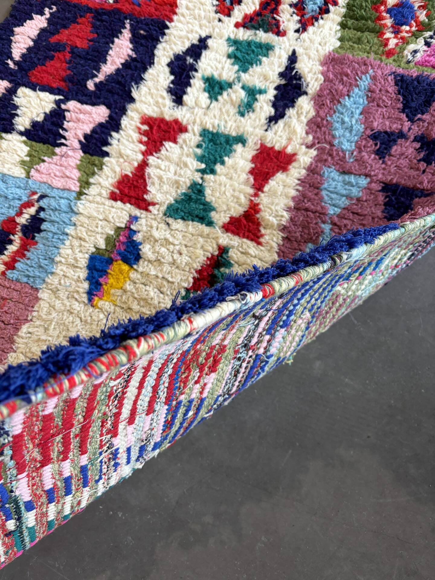 Berber Boucherouite rug in Togo cotton