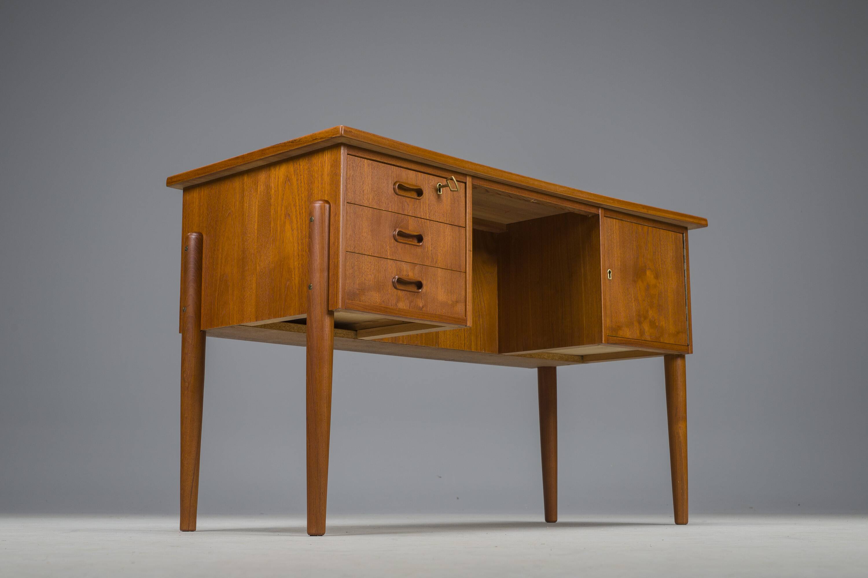 Small Mid-Century Danish Teak Desk, 1970s