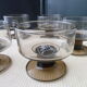 Set de 6 coupes en verre fumé vintage des années 70